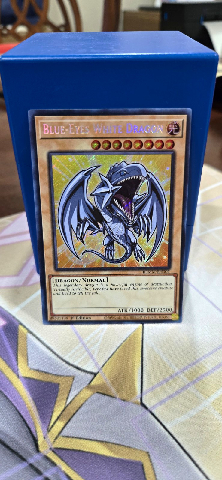 Konami Blue-Eyes White Dragon BLMM-EN001 1st Ed Secret Rare Holo English