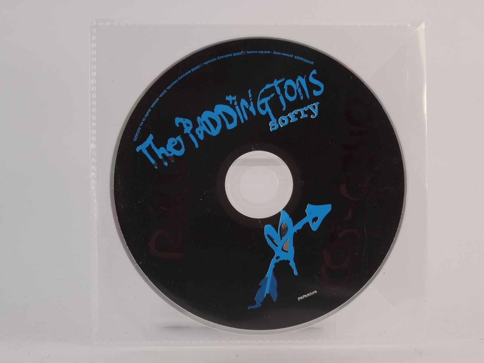 THE PADDINGTONS SORRY (Y1) 1 Track Promo CD Single including Plastic Sleeve ME
