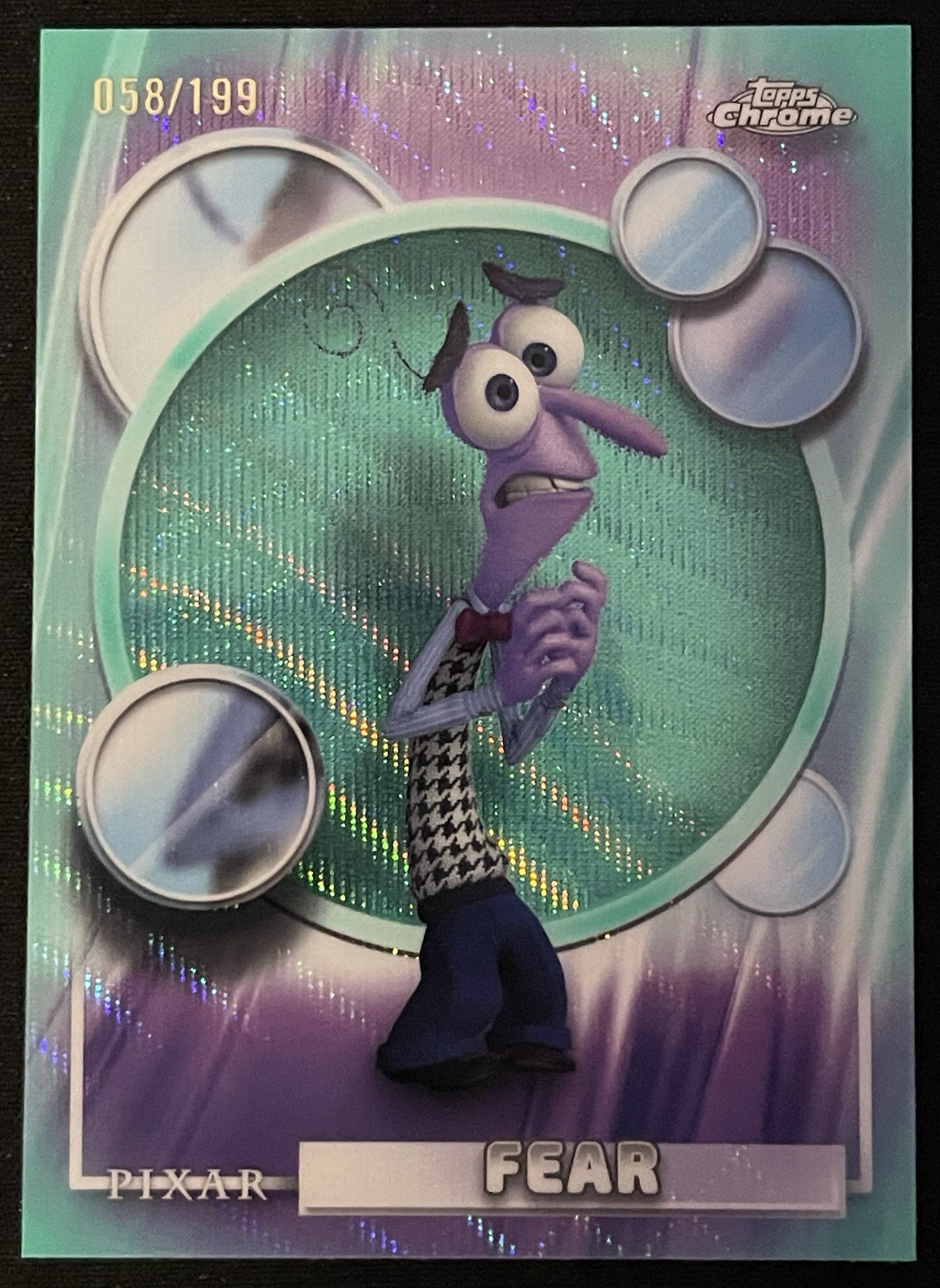 2026 Topps Chrome Disney FEAR #174 Aqua Wave /199