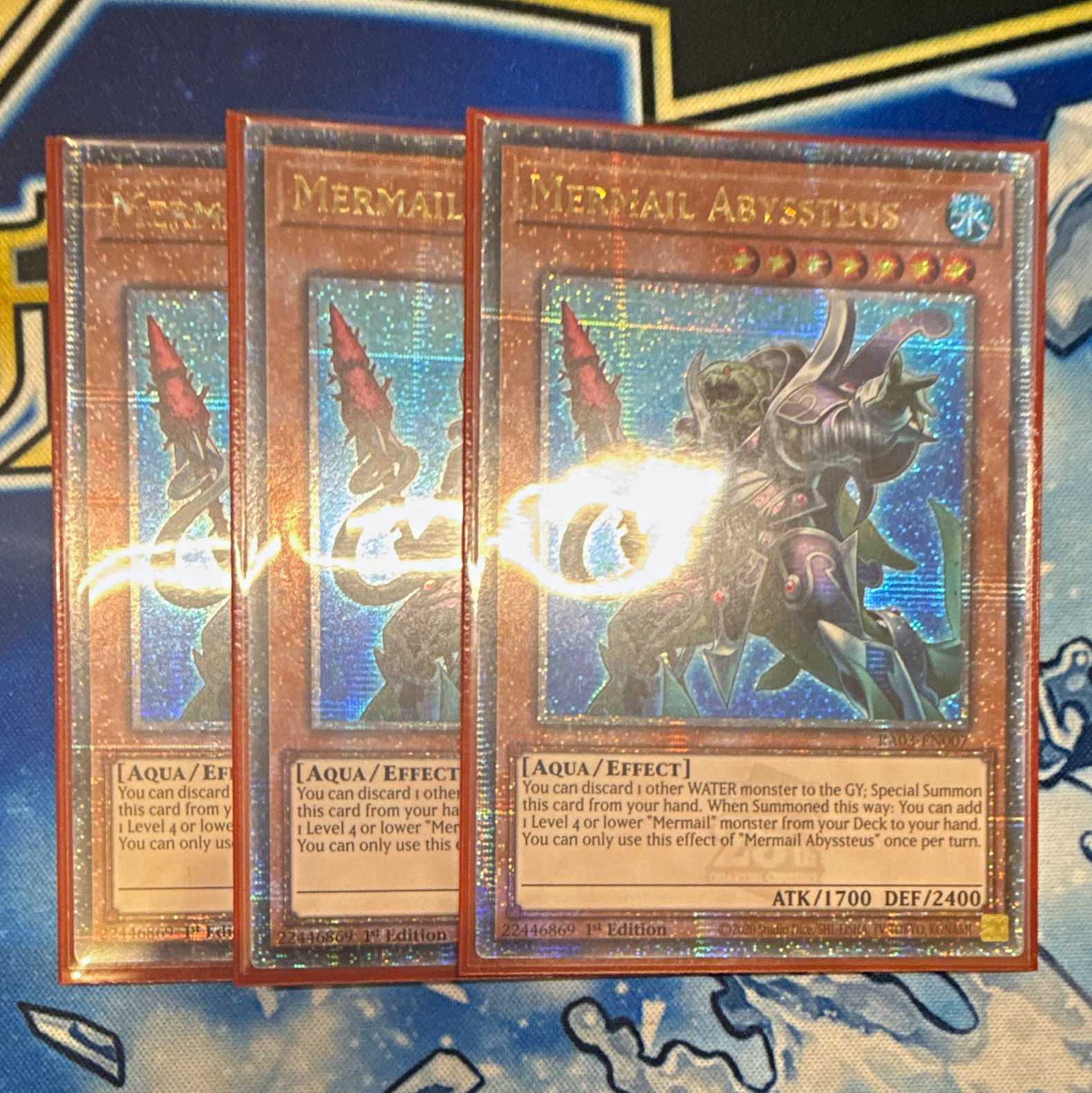 Konami Yu-Gi-Oh! Mermail Abyssteus x3 Quarter Century
