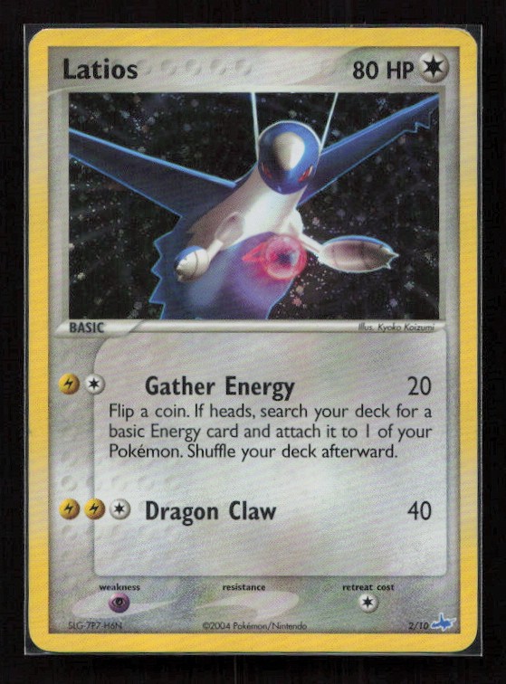 Latios 2/10 Common EX Trainer Kit Latios Pokemon Holo LP