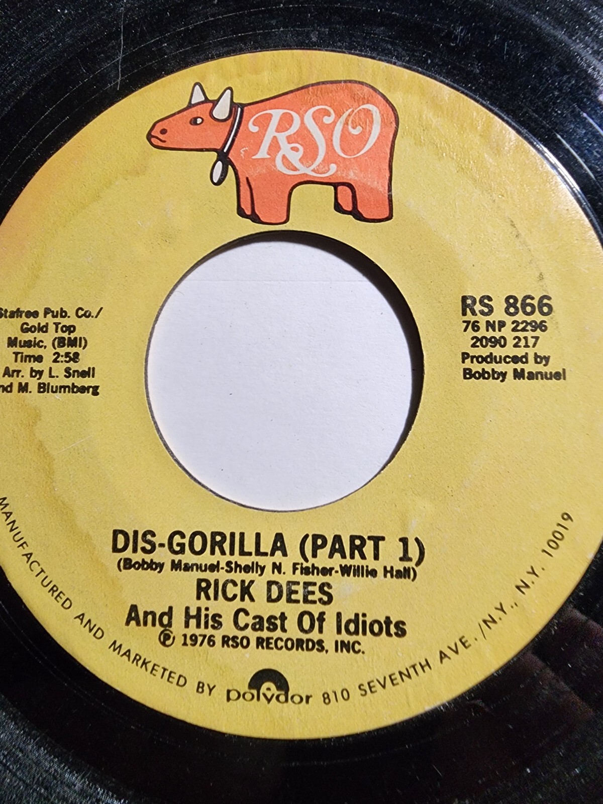 Rick Dees cast of idiots Dis-Gorilla Part 1 / part 2 RSO GOOD+ F332