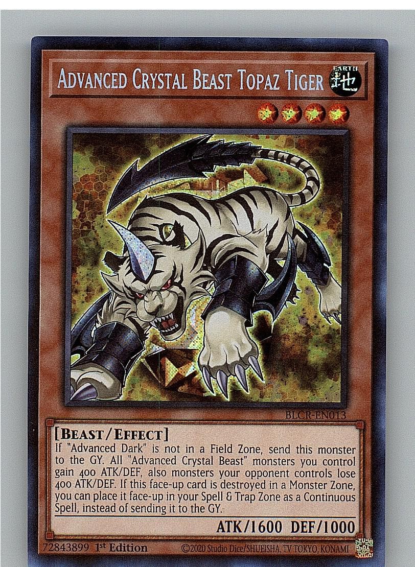 Advanced Crystal Beast Topazio Tigre BLCR-EN013 Yu-Gi-Oh 1° Edizione LP