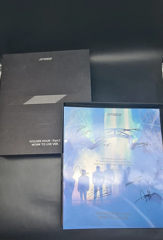 Coffrer ateez officiel golden hour par 1 live kpop