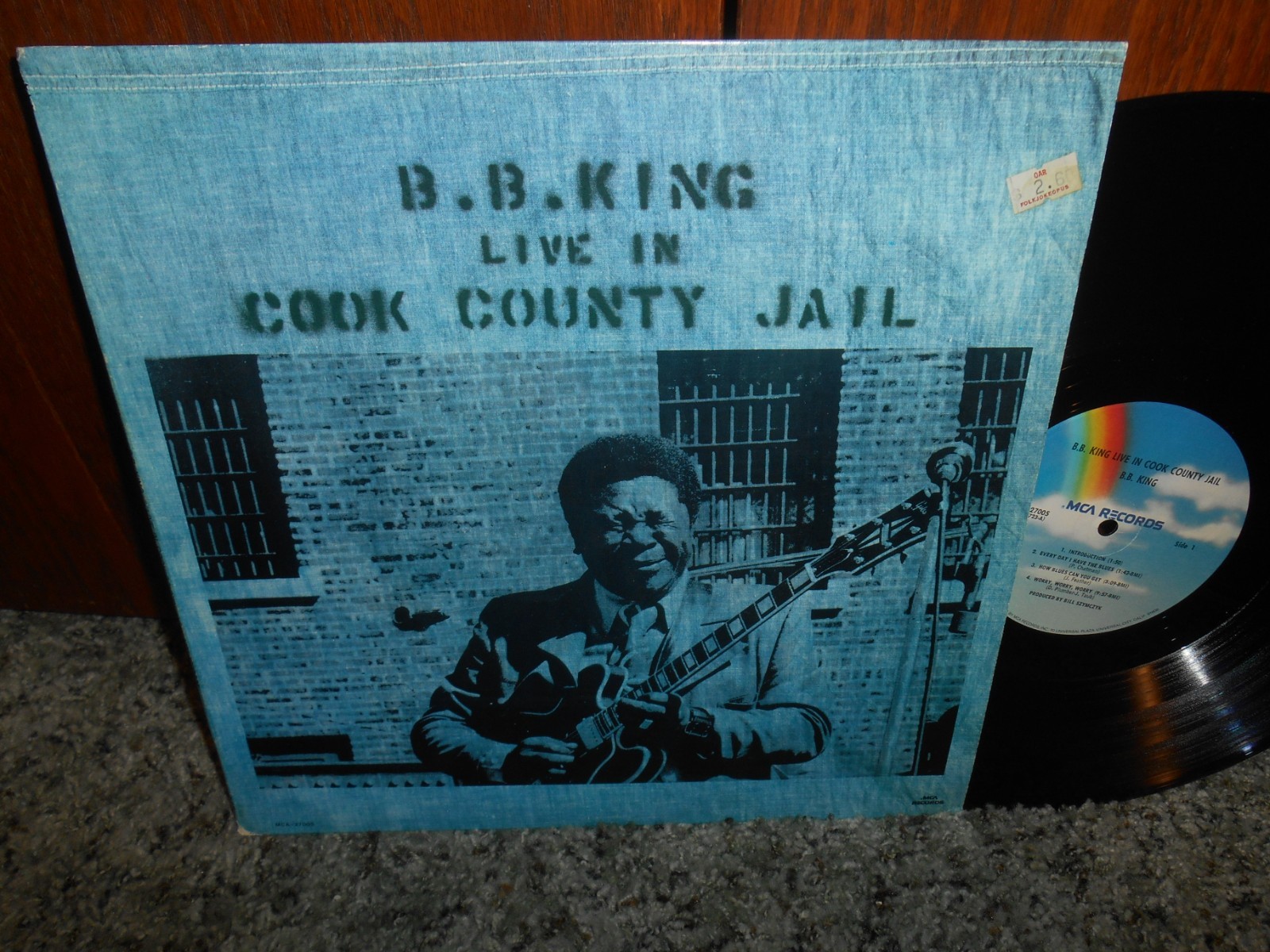 B.B. KING Album LIVE IN COOK COUNTY JAIL Vinyl BLUES LP