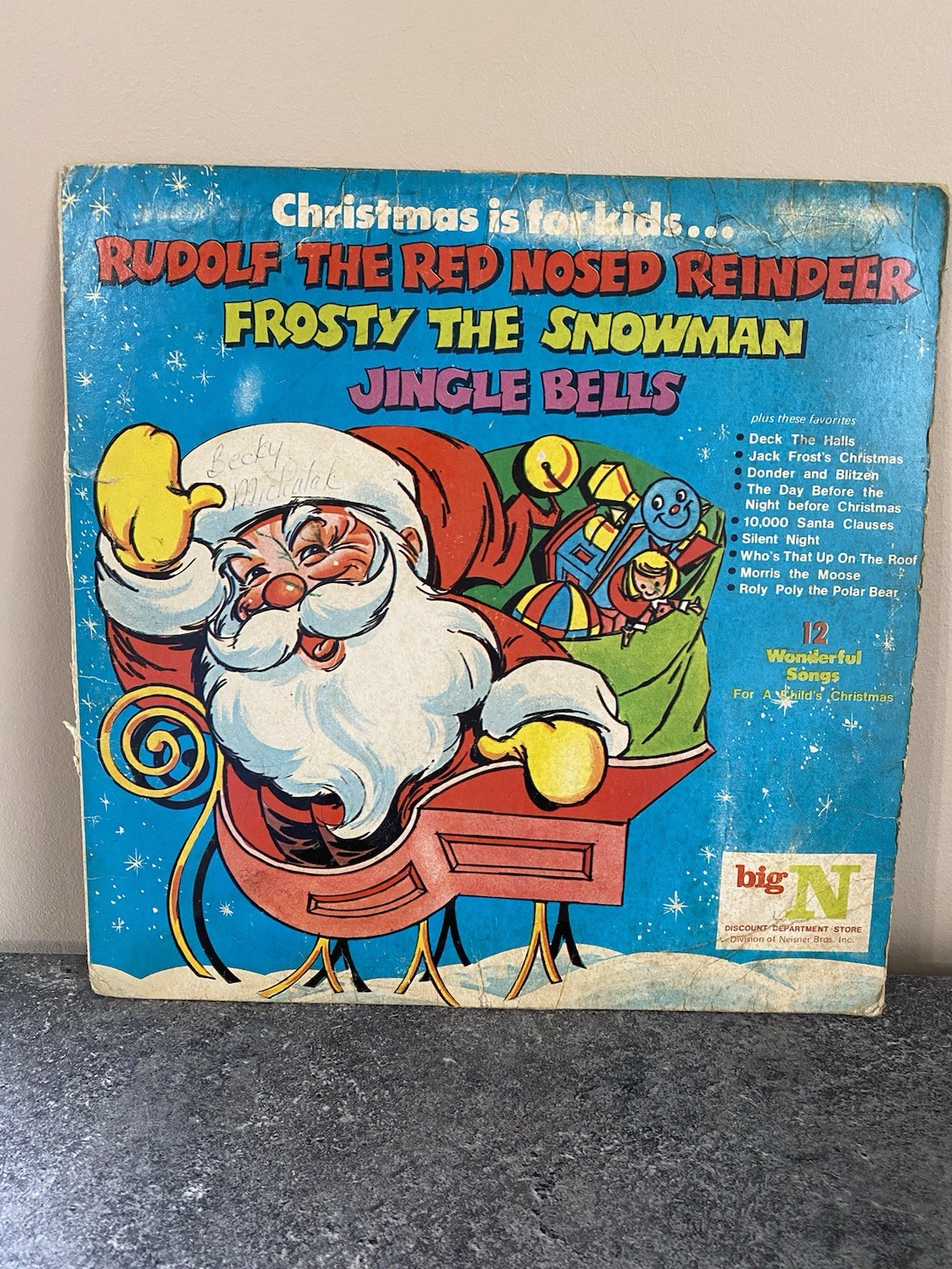 Christmas Is For Kids Rudolph The Red Nosed Reindeer & More Vinyl Record 33RPM