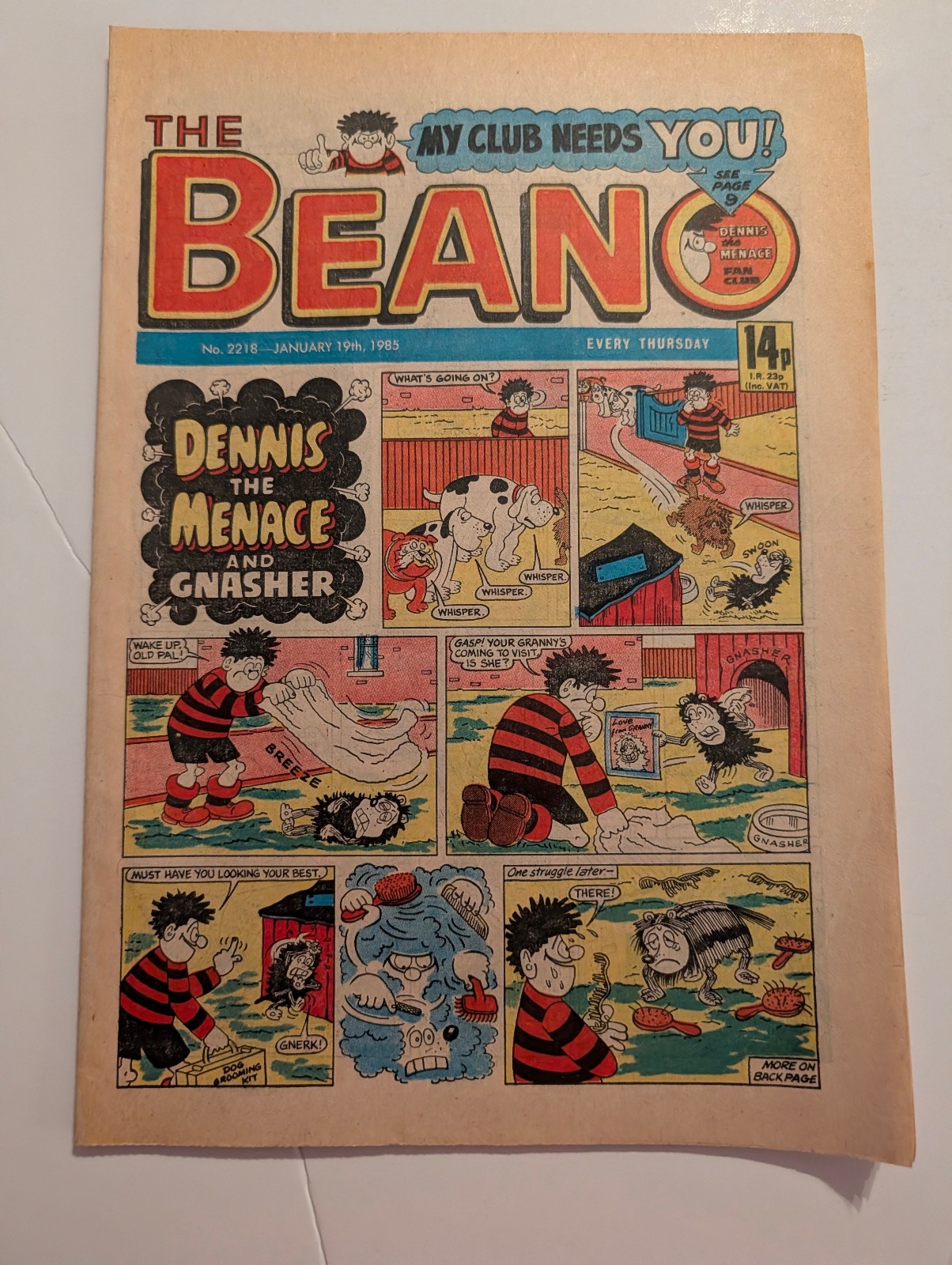 Beano Comic No 2218, January 19th 1985.