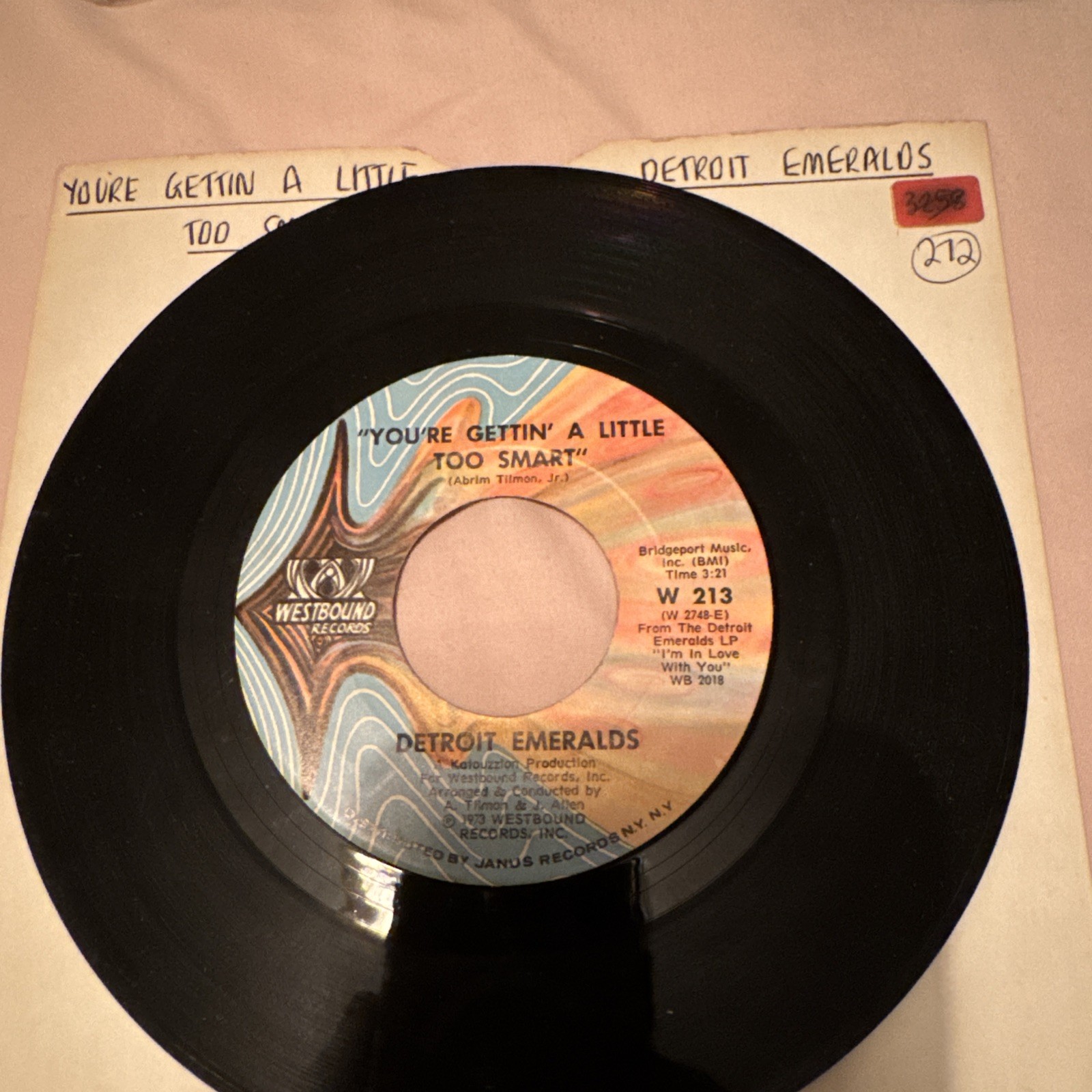 Detroit Emeralds You're Gettin' A Little Too Smart/Heaven 7" 45