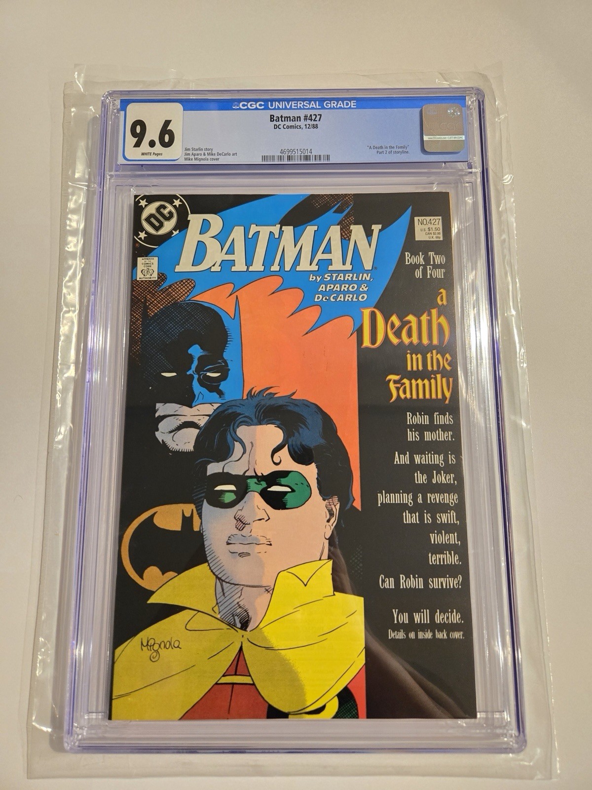 Batman #427 CGC 9.6 Morte in Famiglia Parte 2 Joker