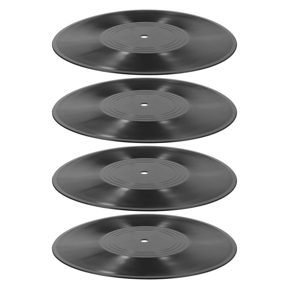 Black Plastic Reusable Vinyl Records Wall Decor Vintage Music Home Accent