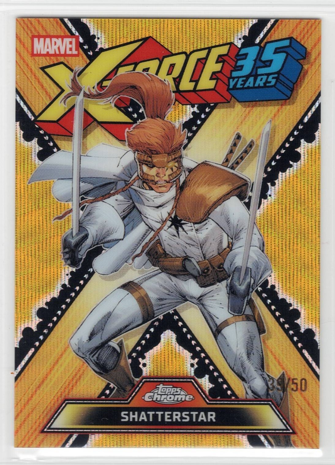 2026 Topps Chrome Marvel X-Force 35 rifrattore oro /50 schede #XF-08 - SHATTERSTAR