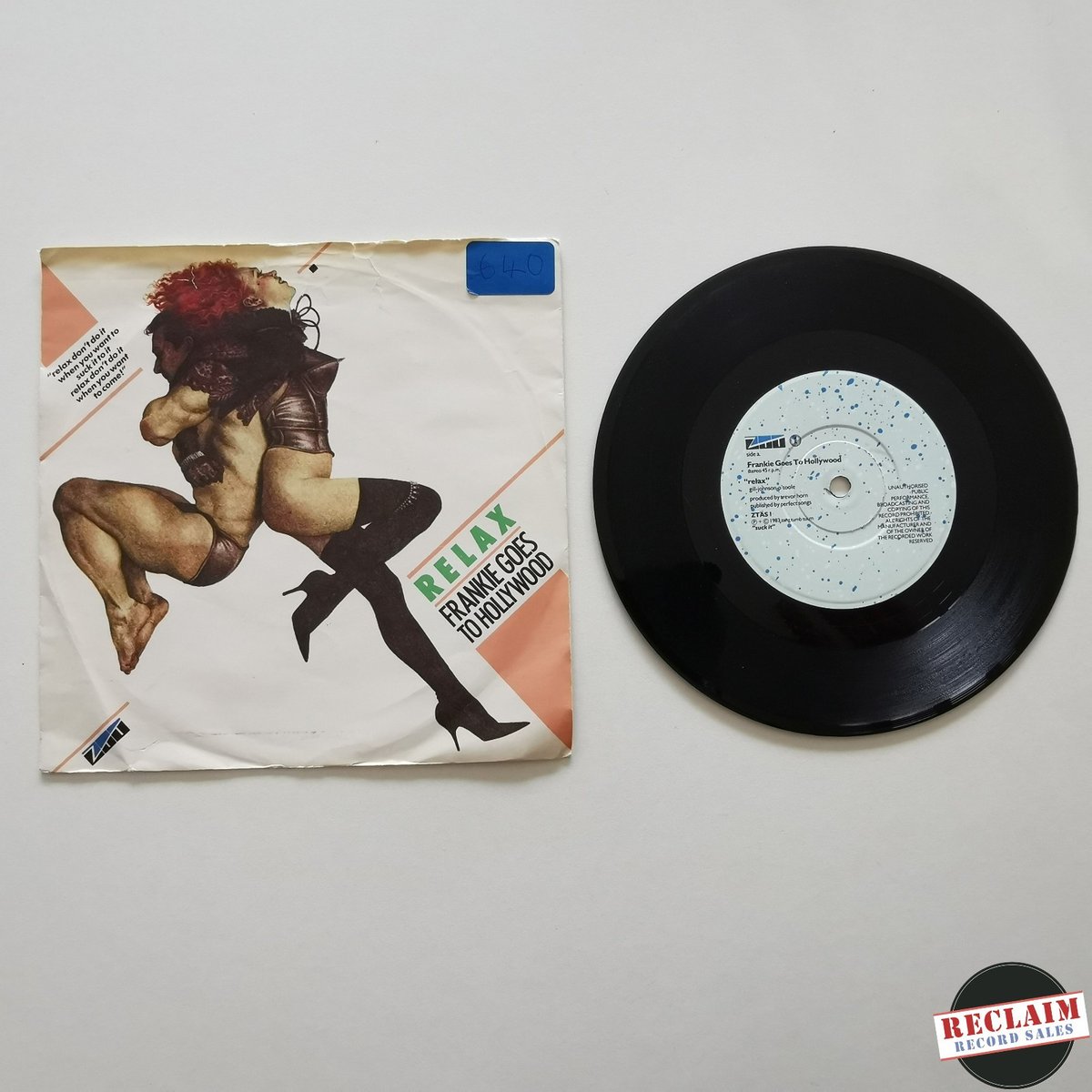 frankie goes to hollywood - relax 7" vinyl record VG