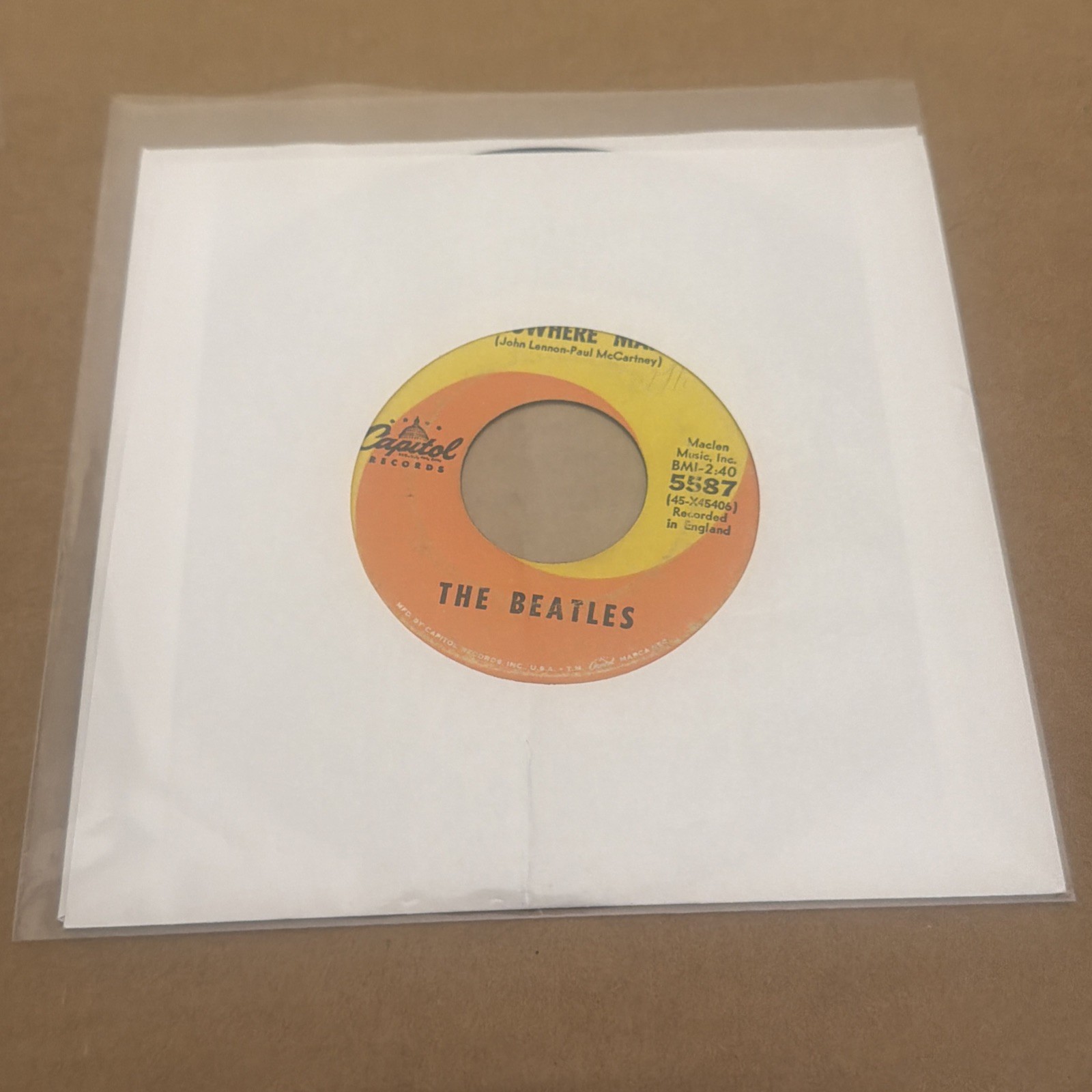 The Beatles - Nowhere Man - 1966 Capitol 45
