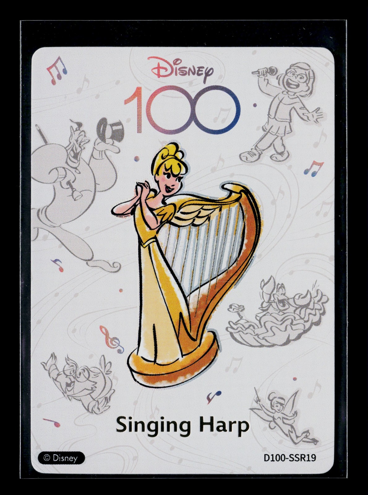 2023 Disney 100 Card Fun Joyful Orchestra Arpa Canto #D100-SSR19 NM