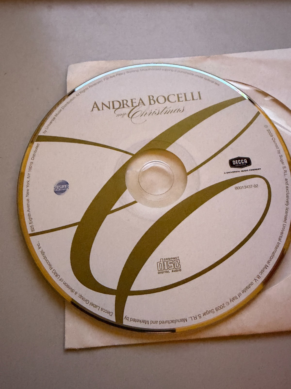 My Christmas by Andrea Bocelli (CD) DISC ONLY