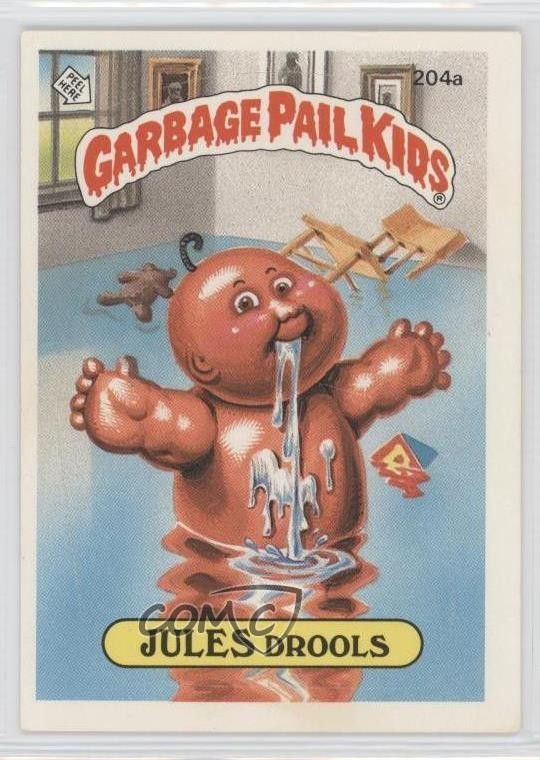 1986 Topps Garbage Pail Kids Series 5 Jules Drools (Two Star Back) #204a 1s7