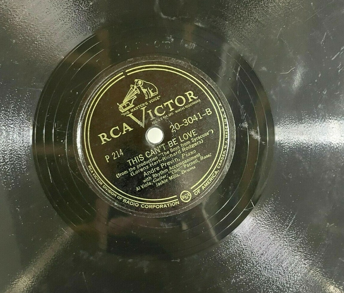 1948 Jazz Piano Andre Previn This Can't Be Love / Shining Hour 'sky's the limit'