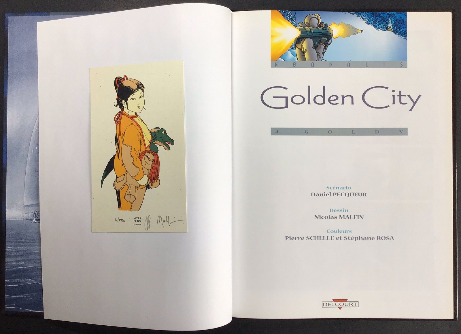 GOLDEN CITY Tome 4 Goldy + ex-libris Réédition 2004 Excellent état