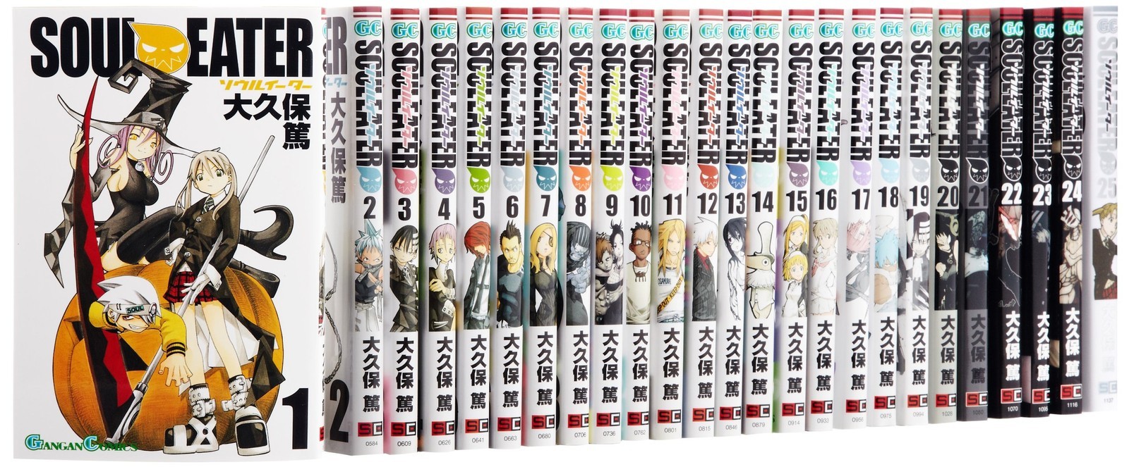 Square Enix Soul Eater Comic set completo di 25 volumi Gangan Comics