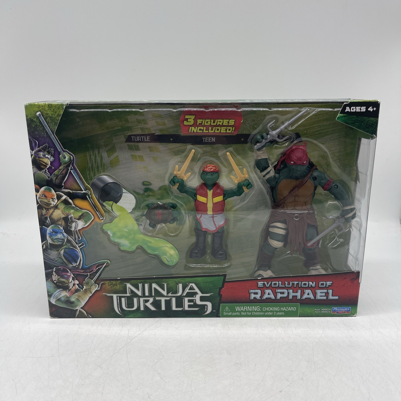 Teenage Mutant Ninja Turtles Evolution Of Raphael 3-pack Playmates