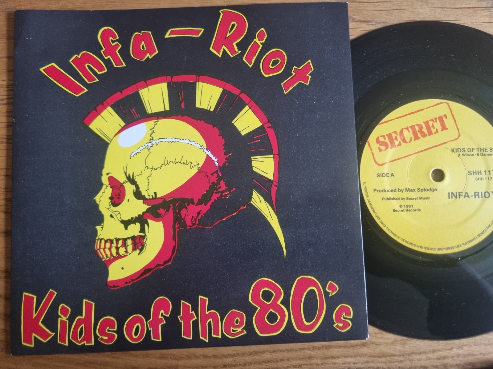 Infa-Riot – Kids Of The 80's 1981 Secret SHH 117 Punk UK 82 7” NM/EX