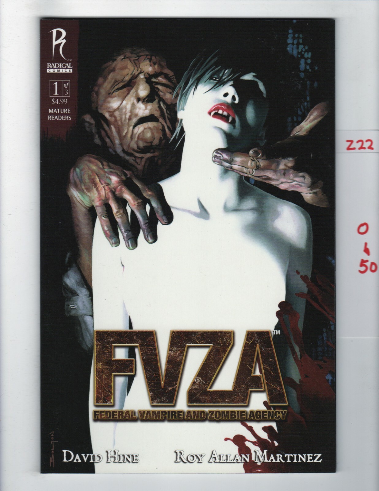 FVZA #1 Federal Vampire Zombie Agency VF/NM 2009 Radical Comics z22050