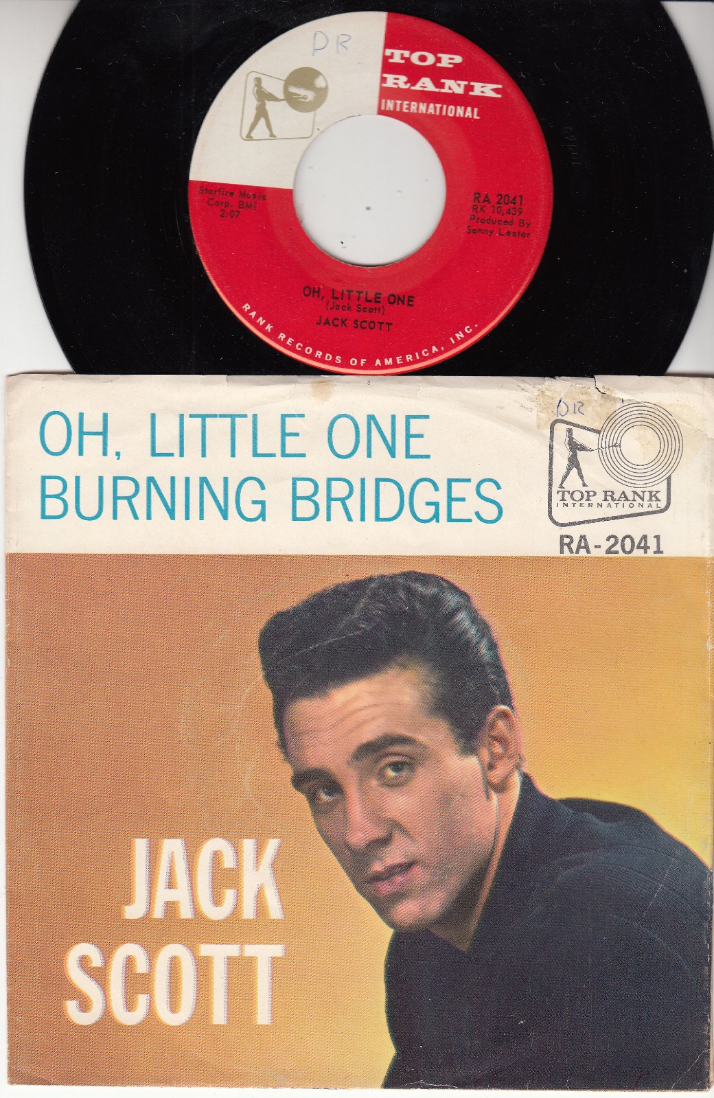 JACK SCOTT *BURNING BRIDGES/ OH LITTLE ONE*  1960  US PS ROCK & ROLL