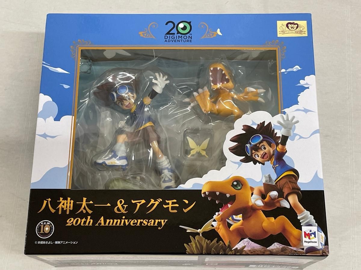 MegaHouse Digimon Tai Agumon G.E.M. Figurina 20° Anniversario