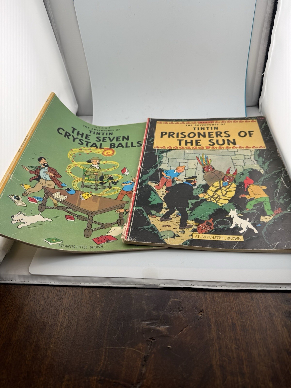 Tintin Sette Palline di Cristallo e Prigionieri del Sole 1975 Prime Edizioni Americane 