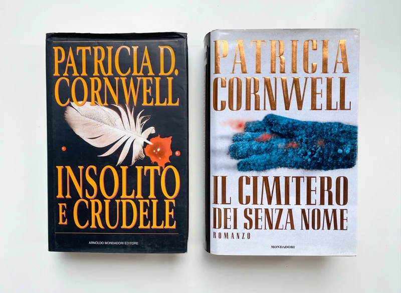 Lotto 2 libri Patricia Cornwell -Prime Edizioni- Insolito e Crudele + Il Cimitero dei Senza Nome