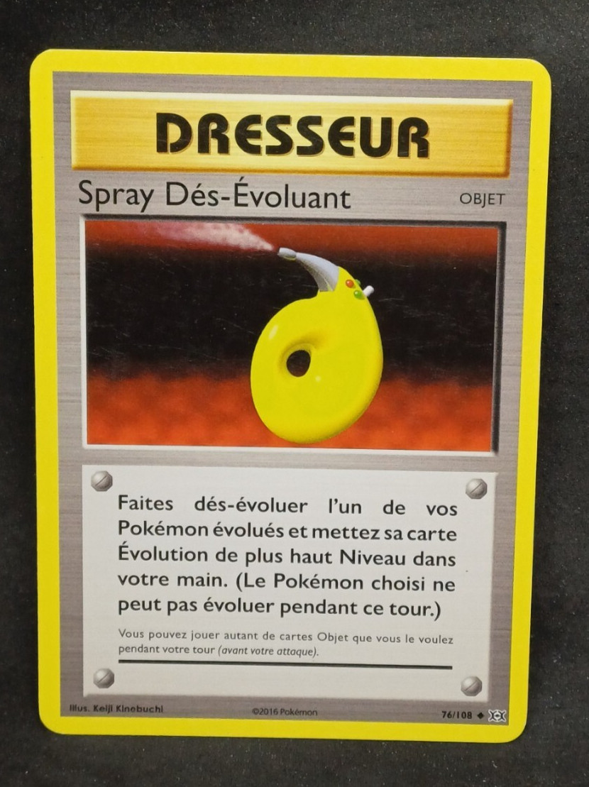 Carta Pokemon Francese Allenatore Spray Evolution 76/108 xy evoluzioni 