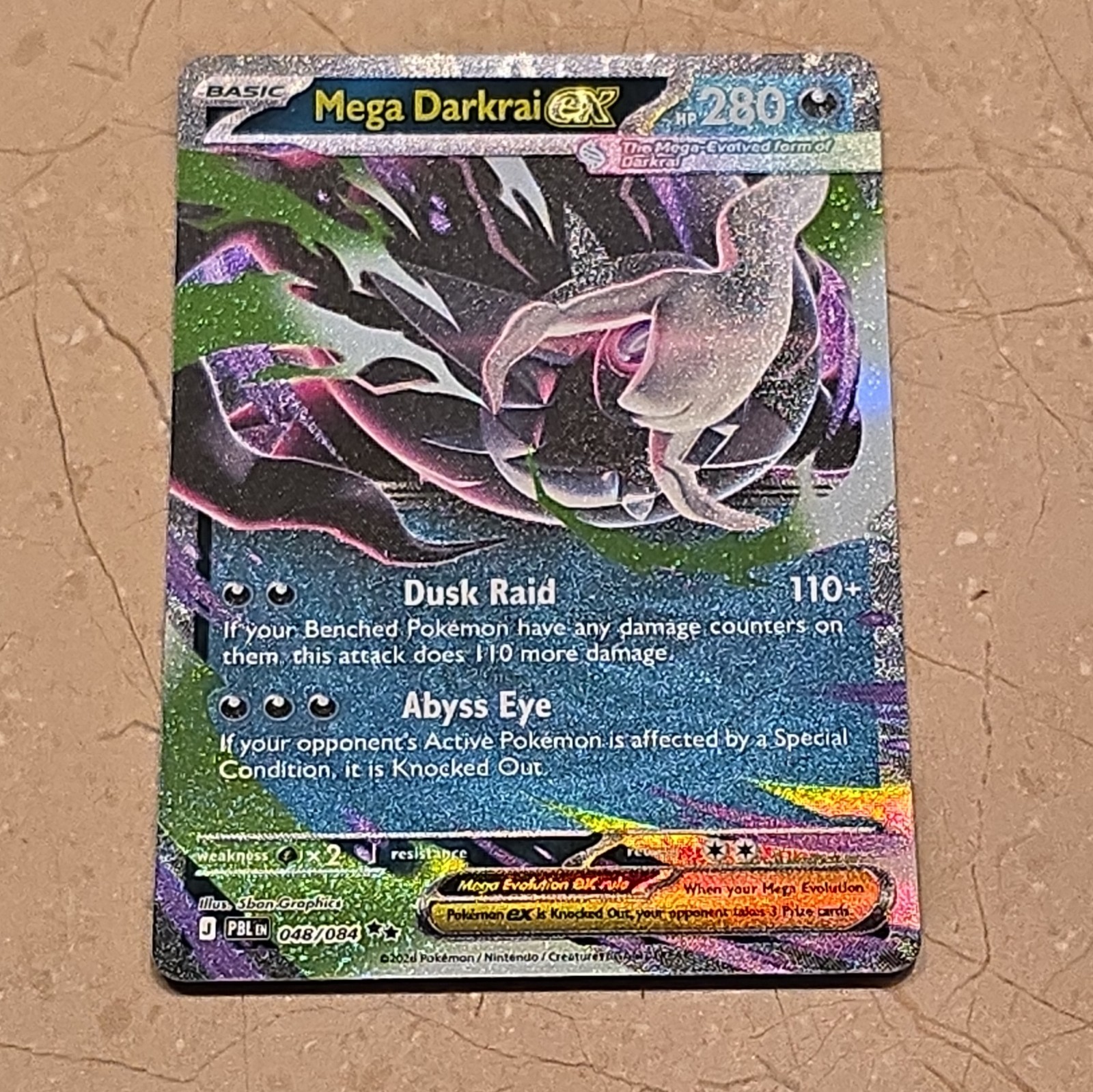 Mega Darkrai EX 048/084 Breakpoint Full Art Holo Ultra Rara Inglese 2016 280HP