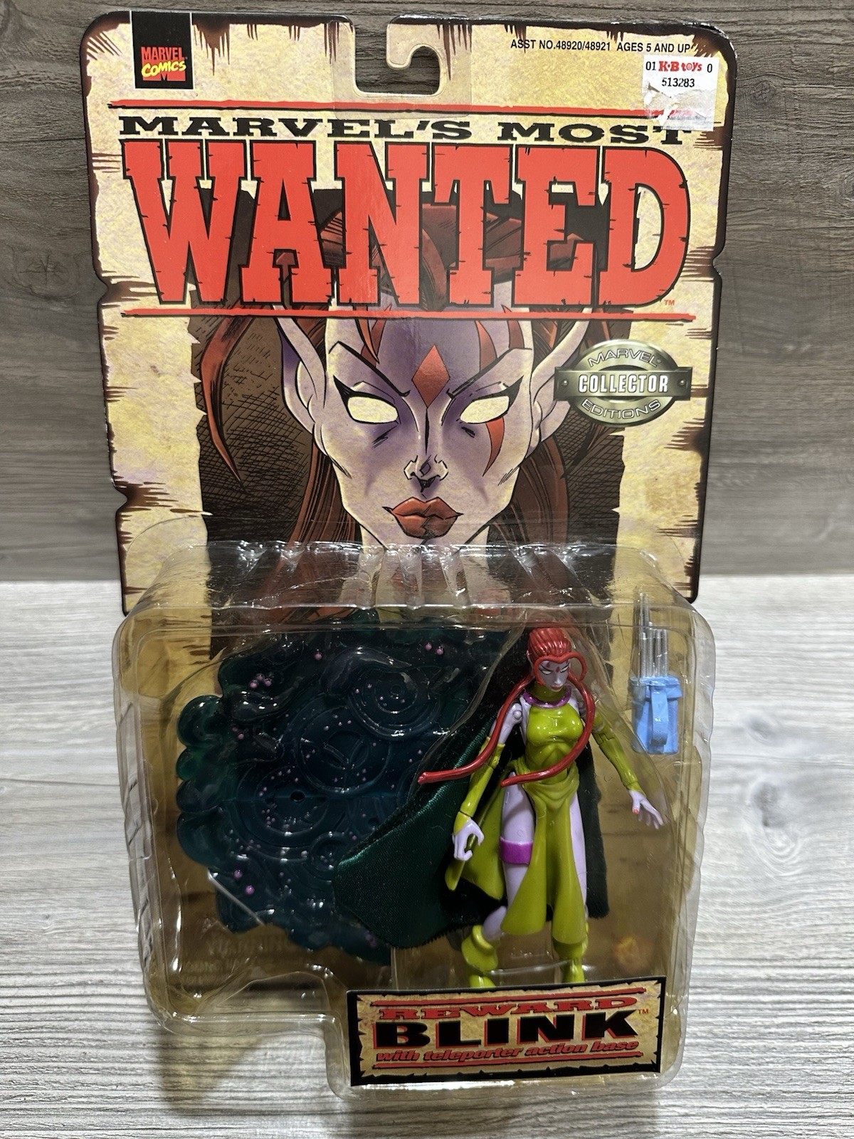 Vintage (1998) Marvels Most Wanted Blink Action Figure New In Package