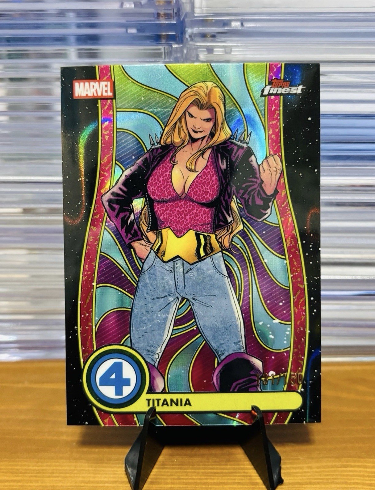 2026 Topps Finest Fantastic 4 Blacklight Variation Titania /150