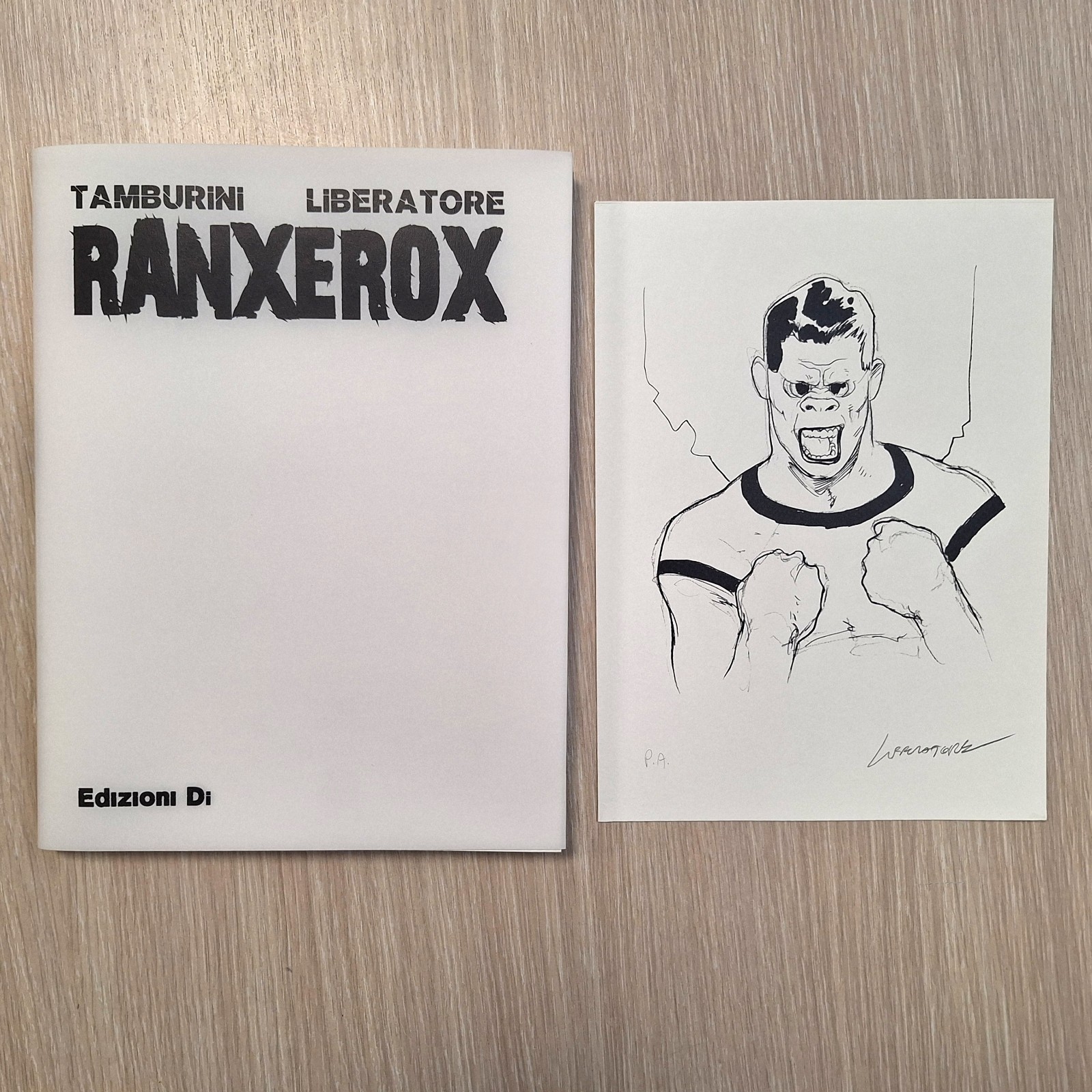 Tanino Liberatore Ranxerox integrale con stampa firmata