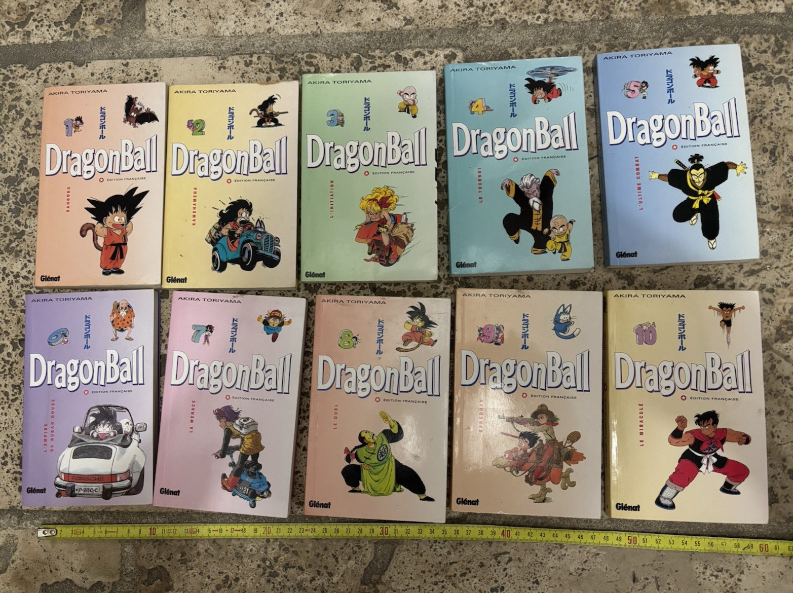 Très beau lot Manga Dragon Ball Tomes 1 à 10 Edition Glénat.