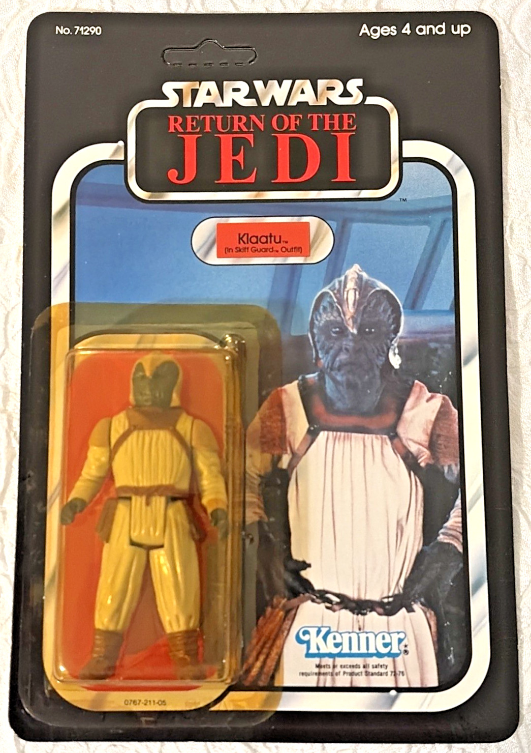 1983 Star Wars: ROTJ  Klaatu Skiff Guard/MOSC/ 77 Stiff Card-Back UnP/Grade C8.0