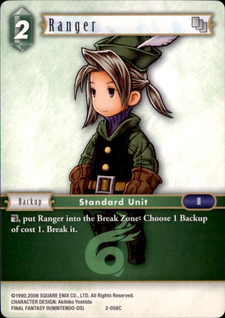 Ranger (Luneth) 2-056C Common Opus II Final Fantasy quasi come nuovo
