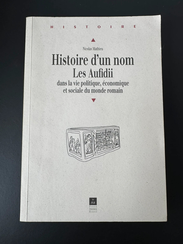 Livre « histoire d’un nom les aufidii »