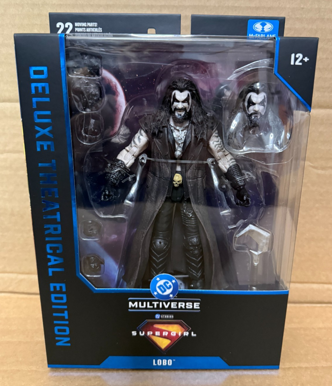 DC Multiverse Deluxe Theatrical Edition Lobo Action Figure Supergirl Movie Nuovo con scatola