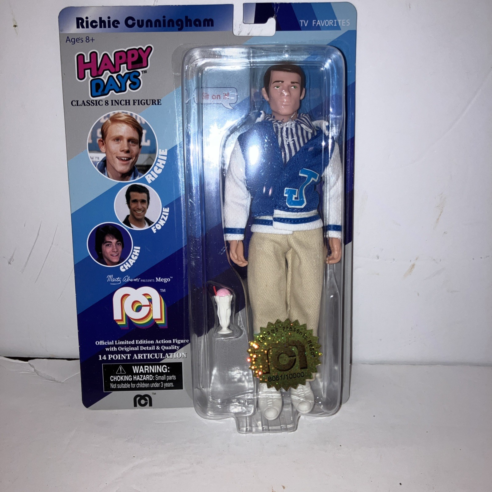 Richie Cunningham 8" Action Figure TV Happy Days Figurina Bambola Giocattolo Mego NUOVO