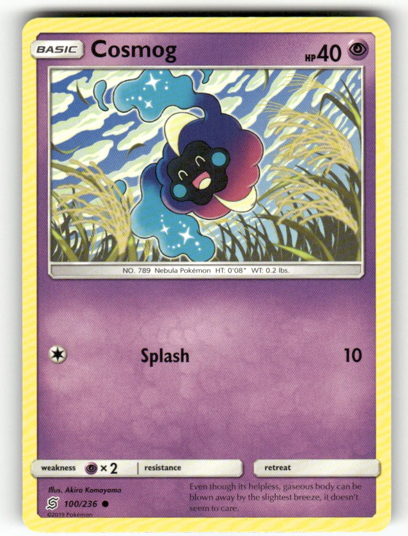 Pokemon Cosmog 100/236 Menti Unificate Comune Giocato Leggermente