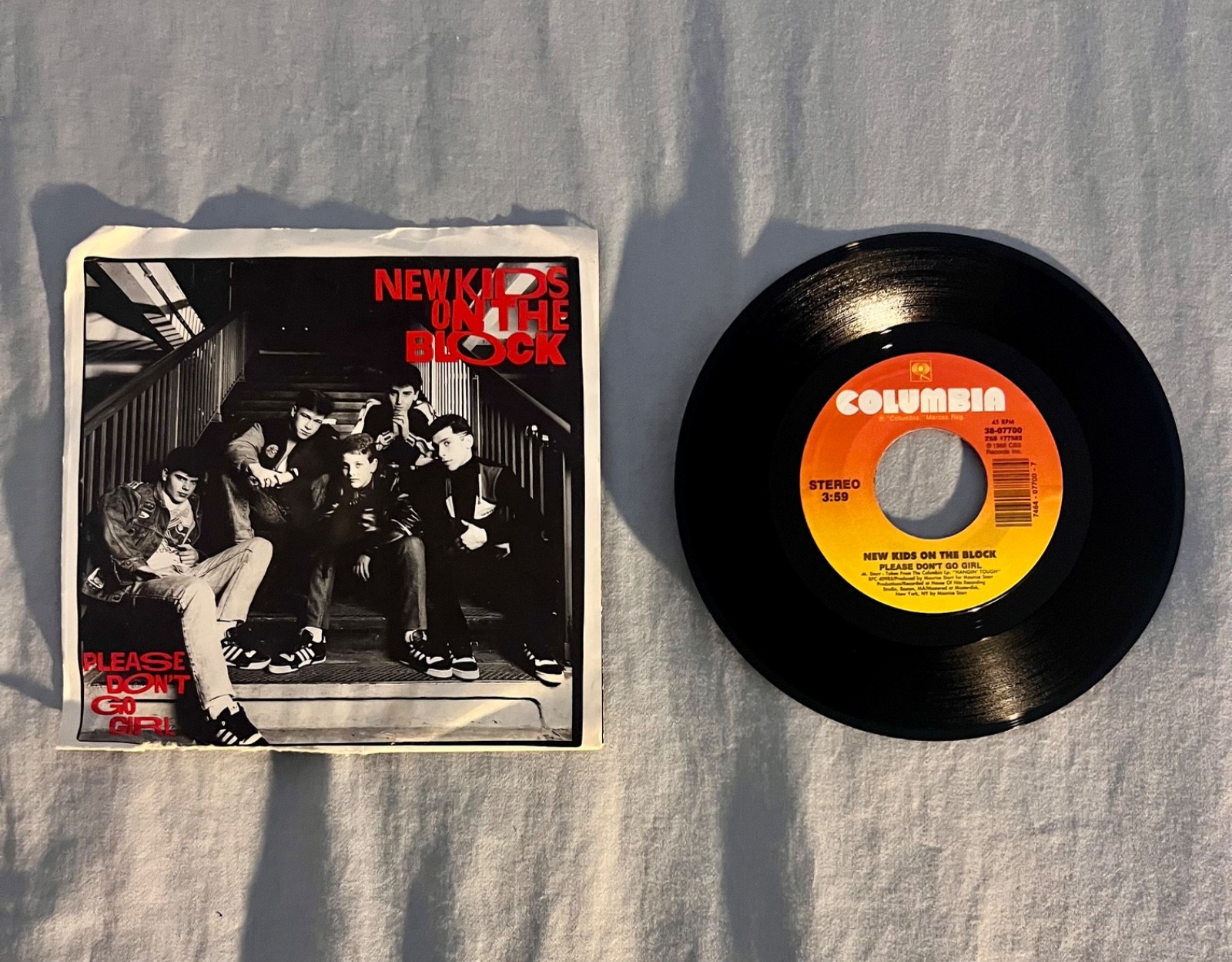 New Kids on the Block - Please Don't Go Girl 45 RPM - Tested VG+ Vinyl Sleeve F5