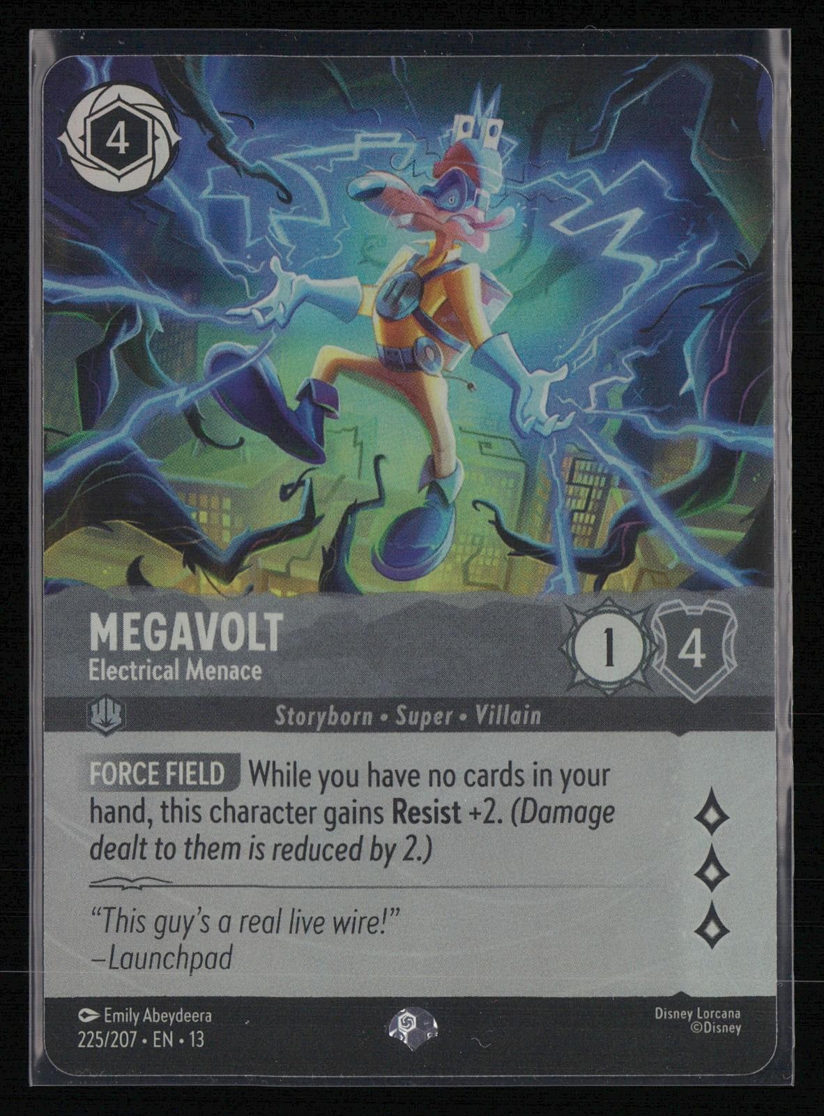 Megavolt - Electrical Menace (Epic) 225/204 Attack of the Vine! Lorcana Holo NM