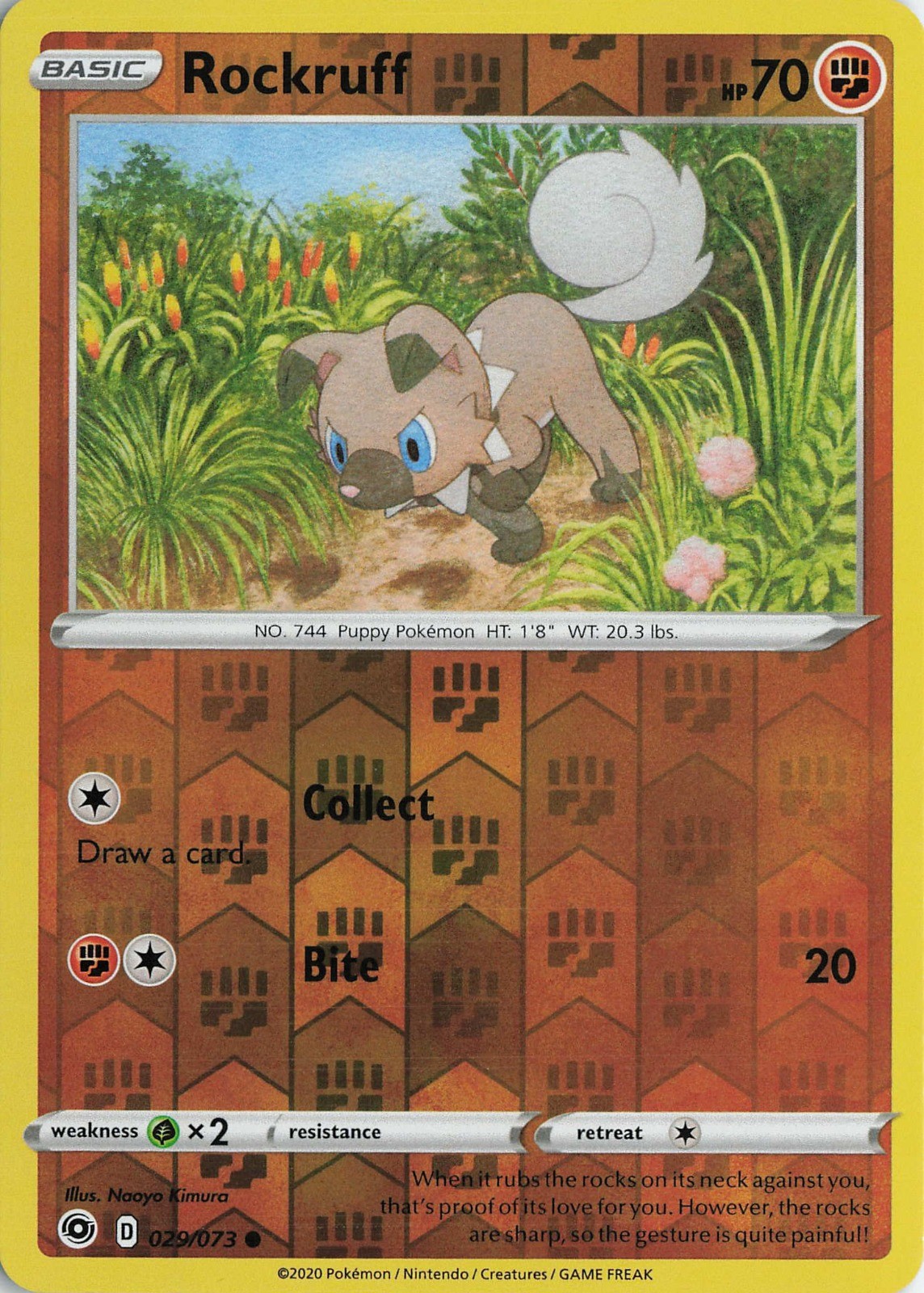 Rockruff Reverse Holo Common LP 29/73 Naoyo Kimura