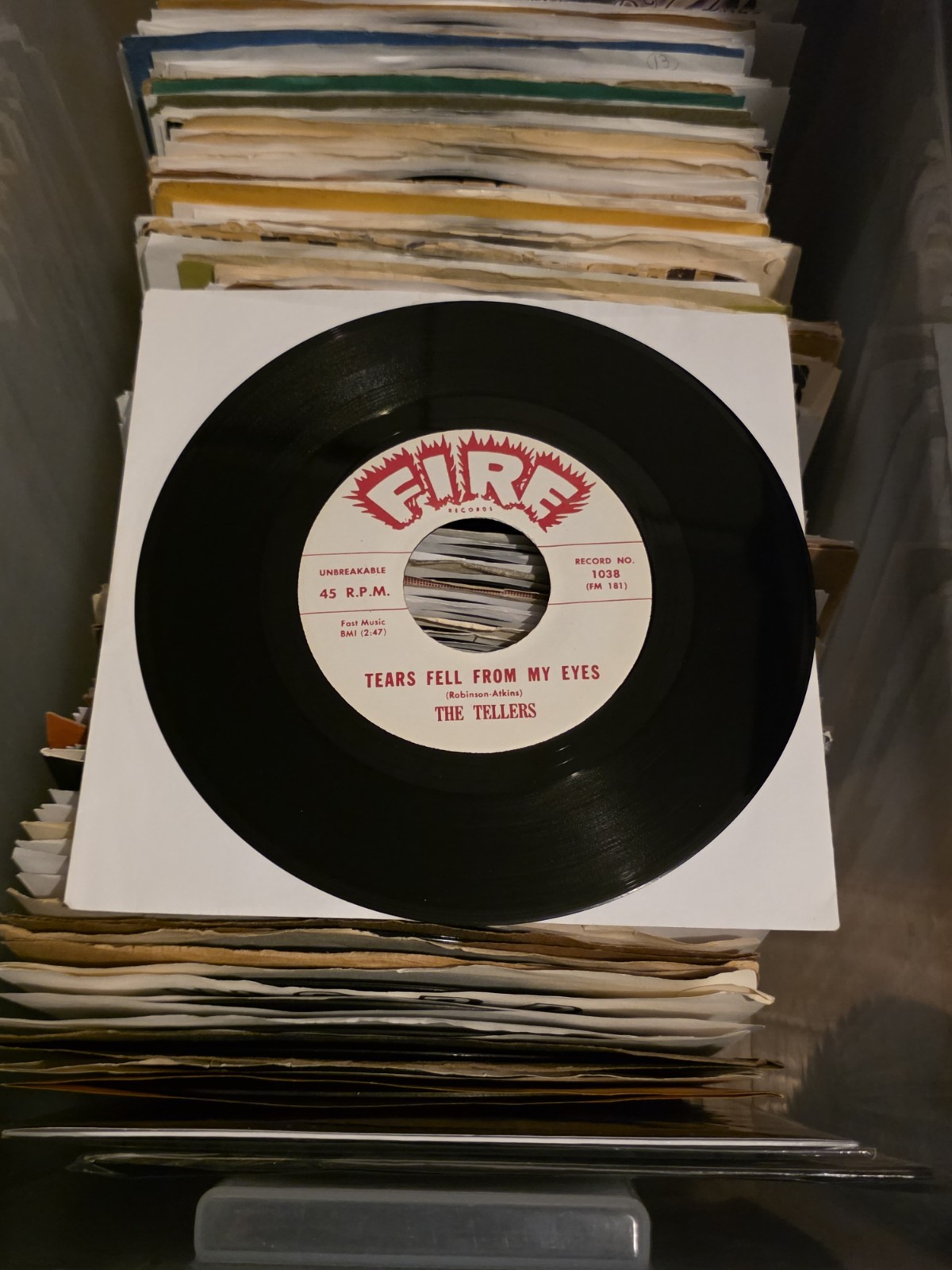THE TELLERS - TEARS FELL FROM MY EYES /I WANNA RUN TO YOU 45 RECORD