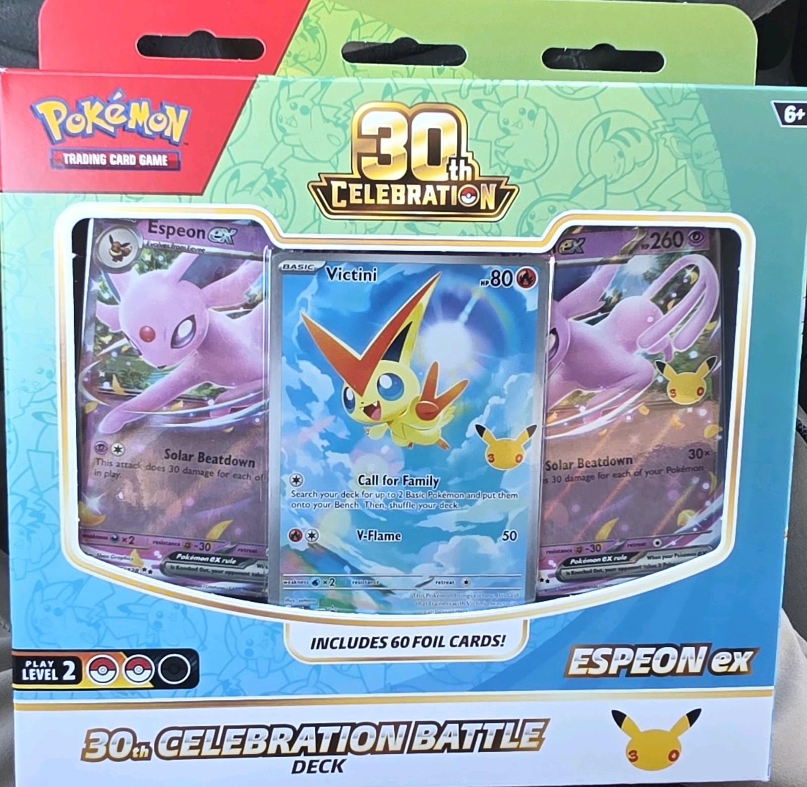 Pokemon TCG 30° Celebrazione Espeon ex mazzo da battaglia sigillato nuovo