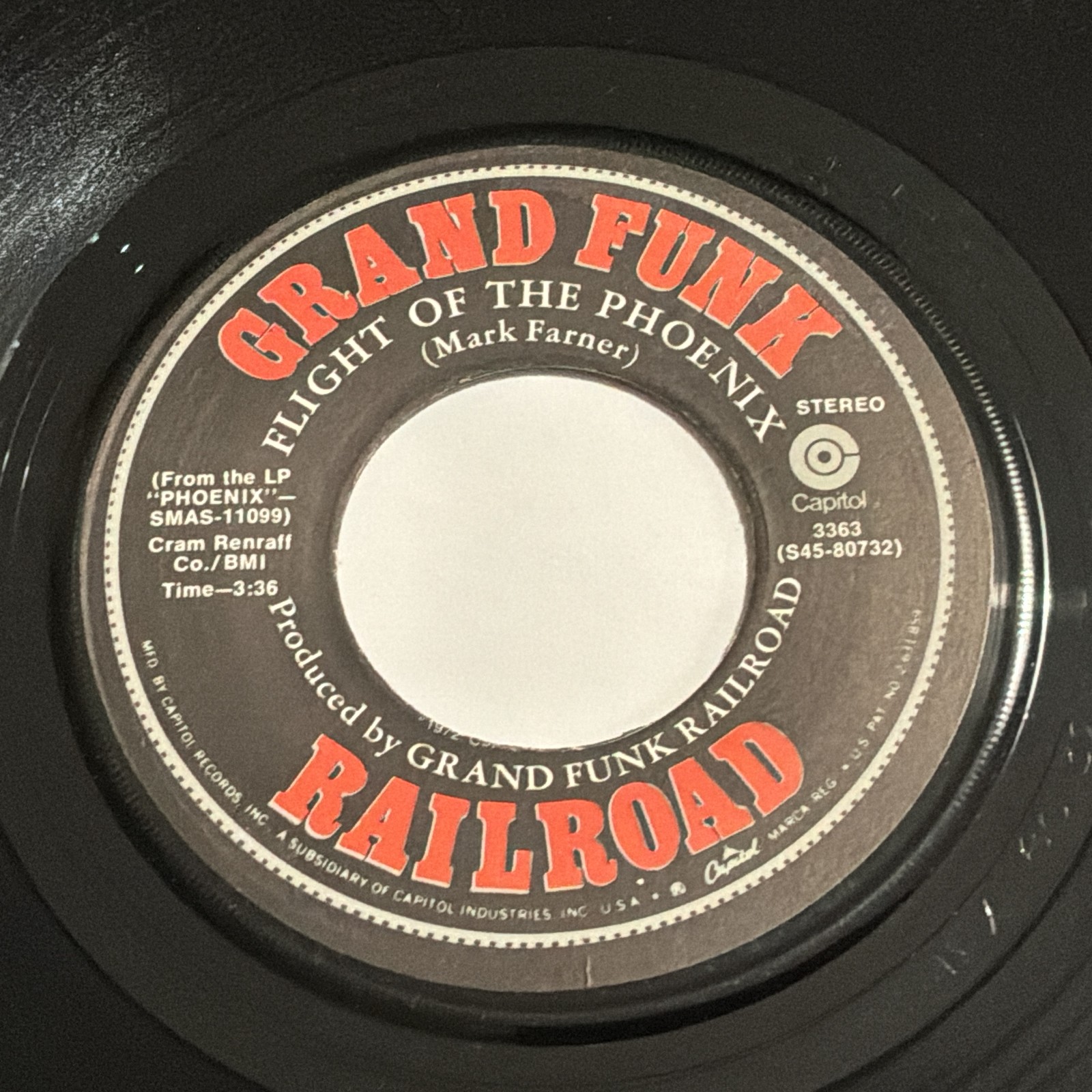 Grand Funk: Flight Of The Phoenix / Rock 'N Roll Soul 45 - Capitol