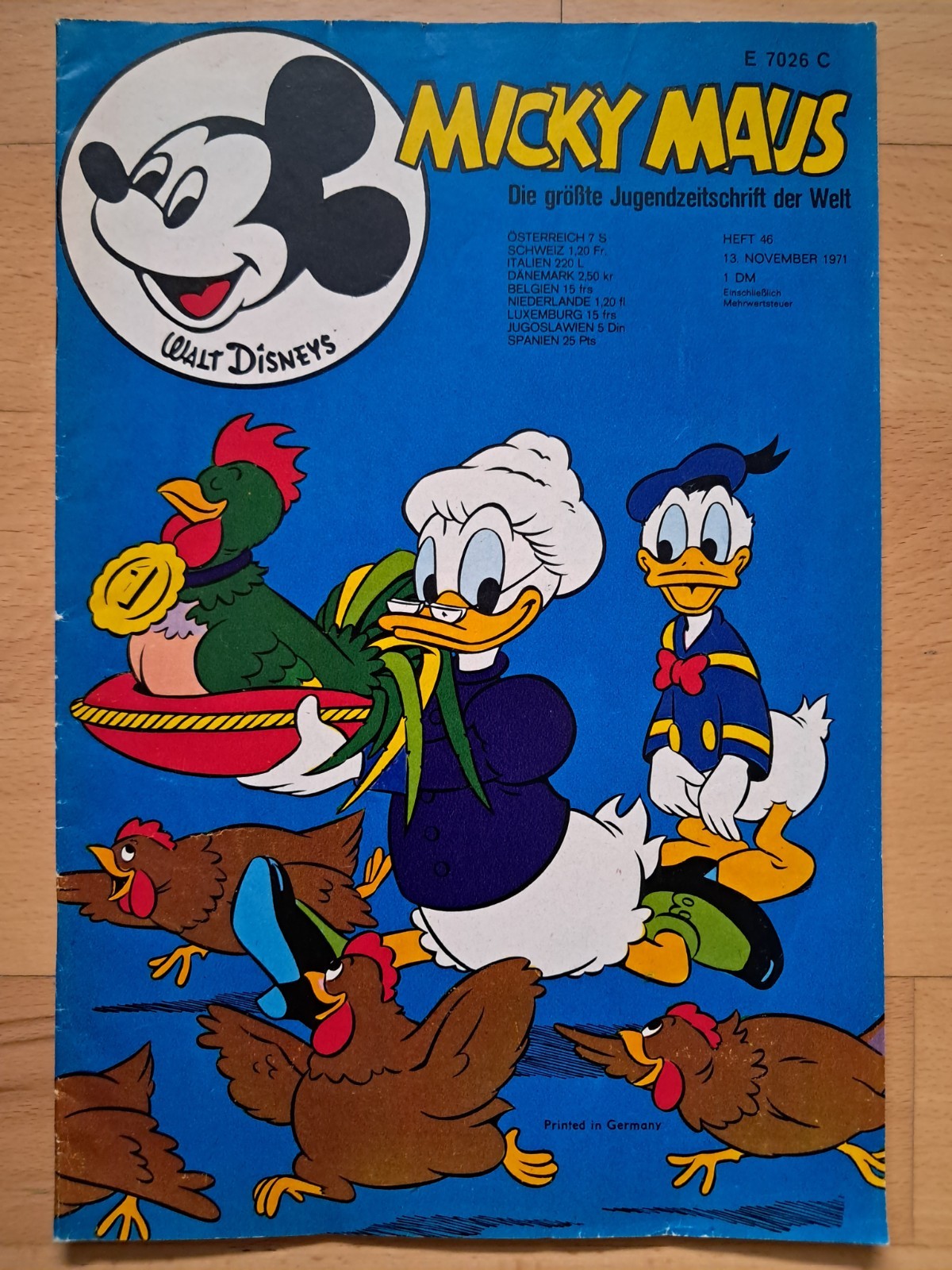 Topolino n.46 del 13/11/1971 con giornale MMK, angolo da collezione, album olimpico...