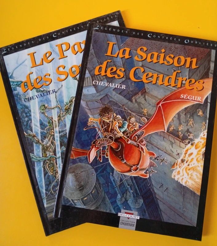Lot de  2 bd de la série Légendes des contrées oubliées de Chevalier et Ségur, éd Delcourt